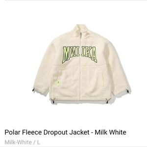 Mishka polar fleece drop out jacket milk white